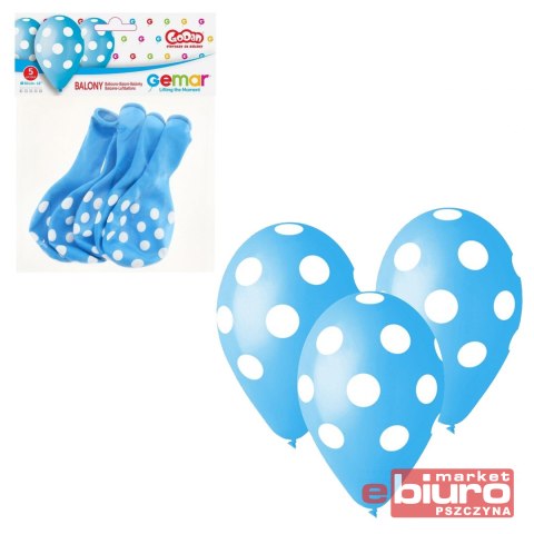 BALONY PREMIUM GROCHY BŁEKITNE 12" 5SZT