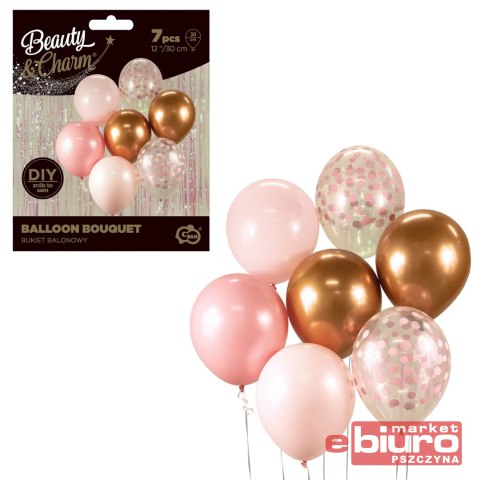 BUKIET BALONOWY B&C RÓŻOWO MIEDZIANY A'7 GODAN