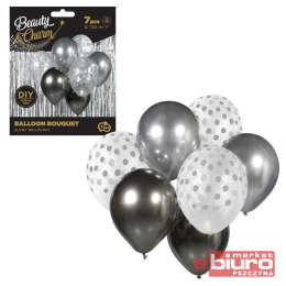 BUKIET BALONOWY B&C SREBRNO GRAFITOWY A'7 GODAN