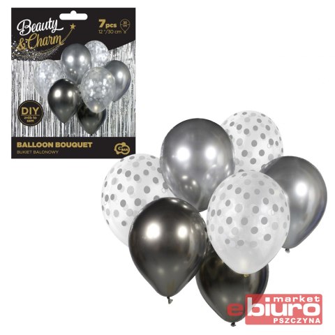 BUKIET BALONOWY B&C SREBRNO GRAFITOWY A'7 GODAN