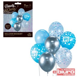 BUKIET BALONOWY B&C SREBRNO NIEBIESKI STO LAT A'7