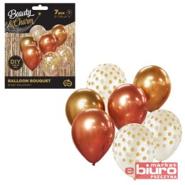 BUKIET BALONOWY B&C ZŁOTO MIEDZIANY A'7 GODAN
