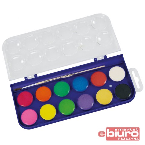 FARBY AKWARELOWE 12 KOLORÓW KIDEA