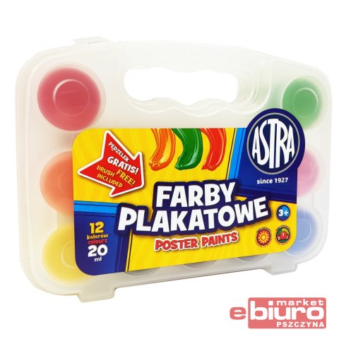 FARBY PLAKATOWE 12/20ML WALIZKA ASTRA