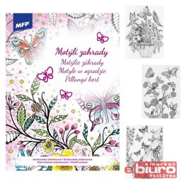 KOLOROWANKA ANTYSTRESOWA MOTYLE W OGRODZIE MFP