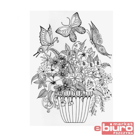 KOLOROWANKA ANTYSTRESOWA MOTYLE W OGRODZIE MFP