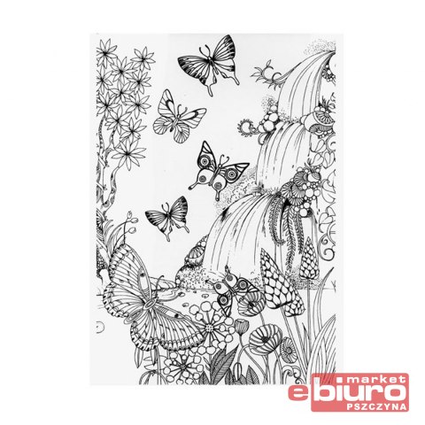 KOLOROWANKA ANTYSTRESOWA MOTYLE W OGRODZIE MFP