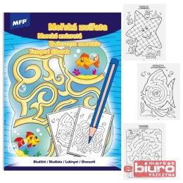 KOLOROWANKA LABIRYNT ZWIERZĘTA MORSKIE MFP