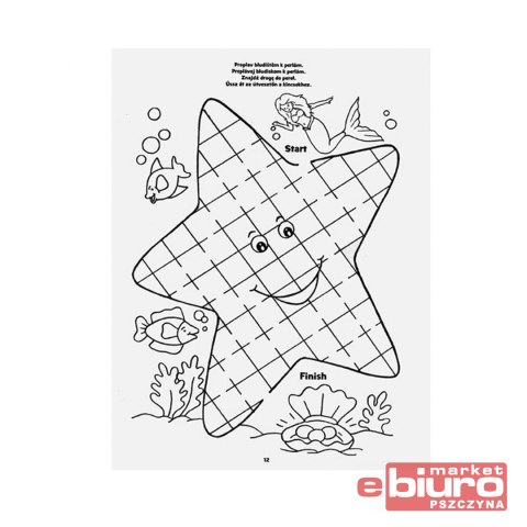 KOLOROWANKA LABIRYNT ZWIERZĘTA MORSKIE MFP