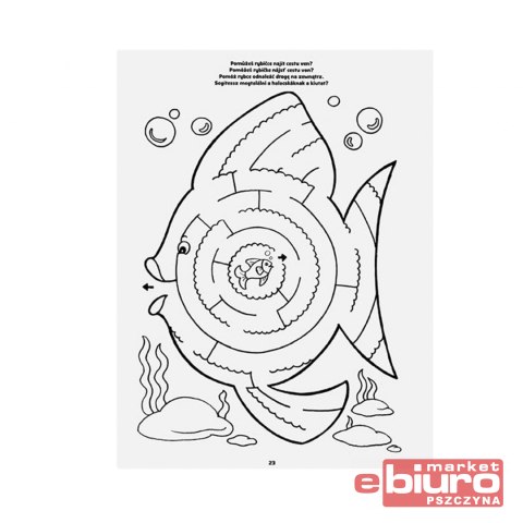 KOLOROWANKA LABIRYNT ZWIERZĘTA MORSKIE MFP