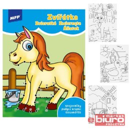 KOLOROWANKA POŁACZ KROPKI ZWIERZĘTA MFP