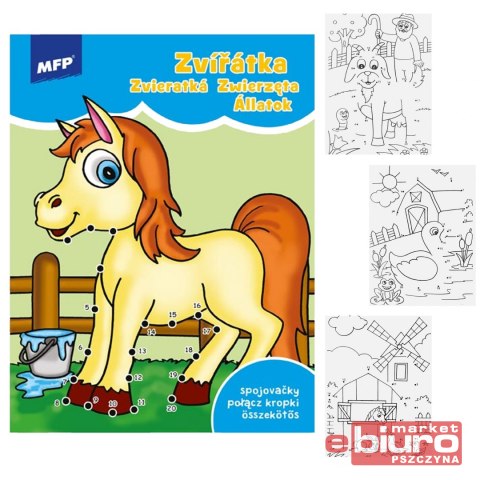 KOLOROWANKA POŁACZ KROPKI ZWIERZĘTA MFP