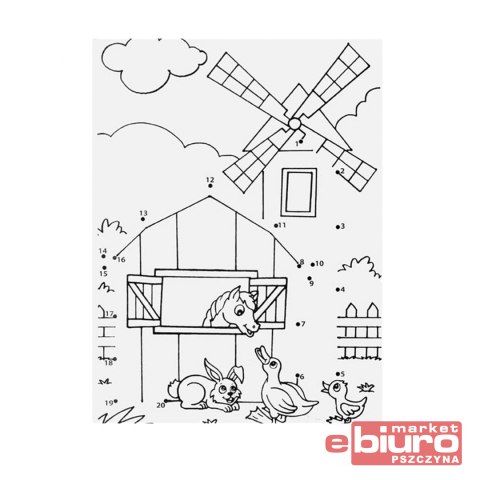 KOLOROWANKA POŁACZ KROPKI ZWIERZĘTA MFP