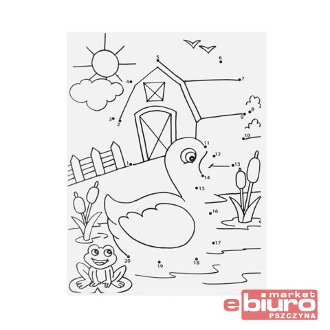 KOLOROWANKA POŁACZ KROPKI ZWIERZĘTA MFP