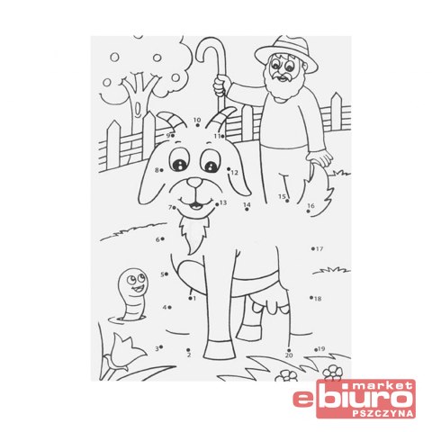 KOLOROWANKA POŁACZ KROPKI ZWIERZĘTA MFP