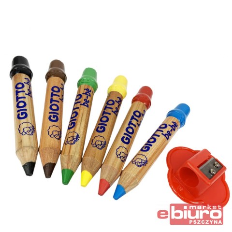 KREDKI GRUBE JUMBO GIOTTO BE-BE 6 KOLORÓW 466400