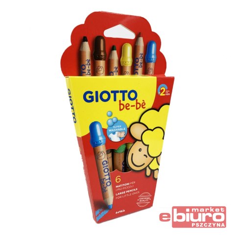 KREDKI GRUBE JUMBO GIOTTO BE-BE 6 KOLORÓW 466400