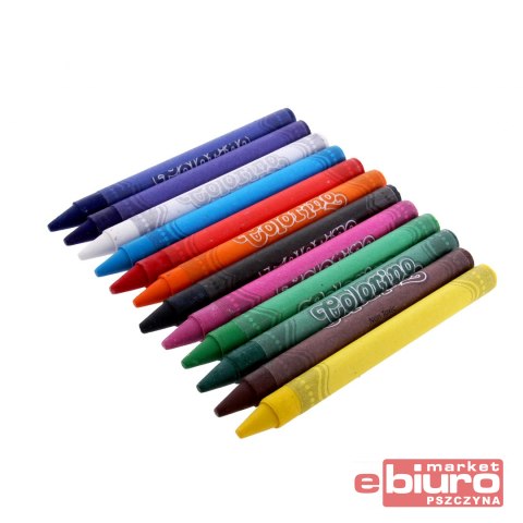 KREDKI ŚWIECOWE 12 KOLORÓW COLORINO