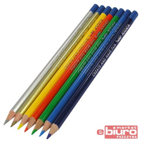 KREDKI TRÓJKĄTNE 12 KOLORÓW KIDEA KT12KA