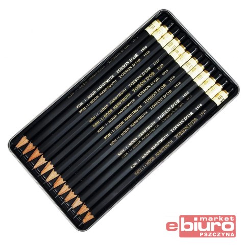 OŁÓWEK GRAFITOWY 8B-2H 1912 TOISON D'OR 12 SZT.