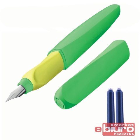 PIÓRO WIECZNE TWIST P457 M NEON ZIEL+2N/BL