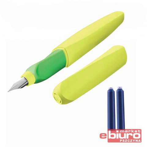 PIÓRO WIECZNE TWIST P457 M NEON ŻÓŁTY + 2N/BL