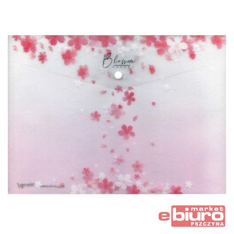 TECZKA NA ZATRZASK M A4 PP LUX MIX3 RÓŻOWE KWIATY