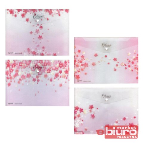 TECZKA NA ZATRZASK M A4 PP LUX MIX3 RÓŻOWE KWIATY