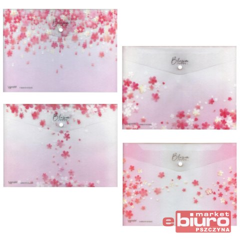 TECZKA NA ZATRZASK M A5 PP LUX MIX3 RÓŻOWE KWIATY