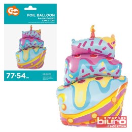 BALON FOLIOWY TORT Z LUKREM 77CM