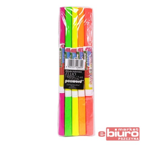 BIBUŁA MARSZCZONA FLUO 25X200CM A'5 MIX 5 KOLORÓW