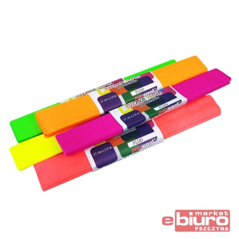 BIBUŁA MARSZCZONA FLUO 25X200CM A'5 MIX 5 KOLORÓW
