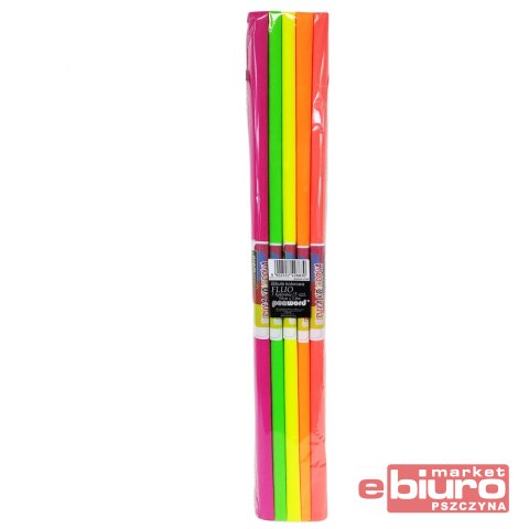 BIBUŁA MARSZCZONA FLUO 50X200CM A'5 MIX 5 KOLORÓW