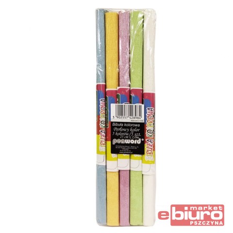 BIBUŁA MARSZCZONA PERŁOWA 25X200CM A'5 MIX 5 KOL.