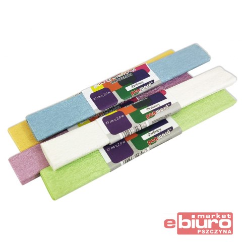 BIBUŁA MARSZCZONA PERŁOWA 25X200CM A'5 MIX 5 KOL.