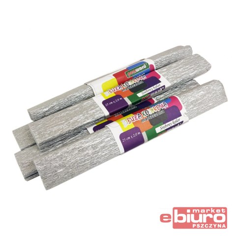 BIBUŁA MARSZCZONA SREBRNA 25X200CM A'5