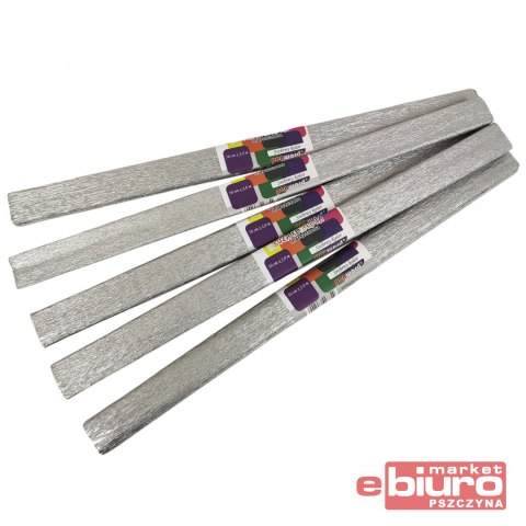 BIBUŁA MARSZCZONA SREBRNA 50X200CM A'5