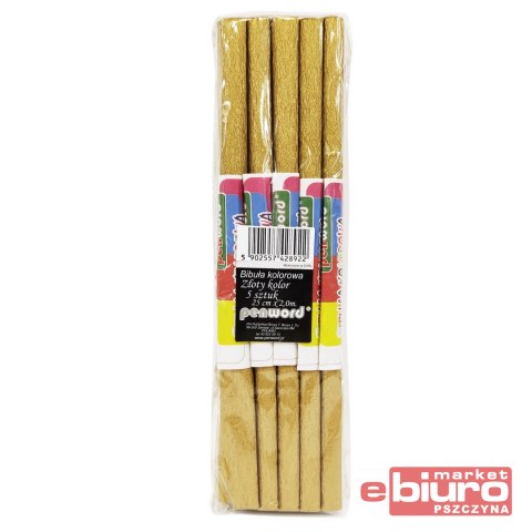 BIBUŁA MARSZCZONA ZŁOTA 25X200CM A'5