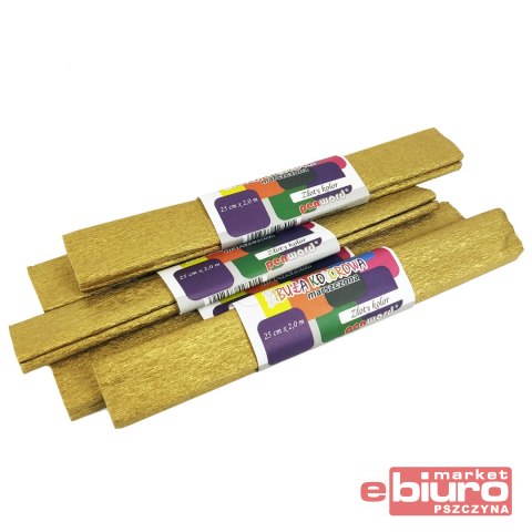 BIBUŁA MARSZCZONA ZŁOTA 25X200CM A'5