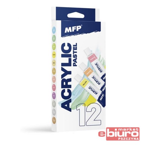 FARBY AKRYLOWE ZESTAW PASTEL I METAL 12X12ML