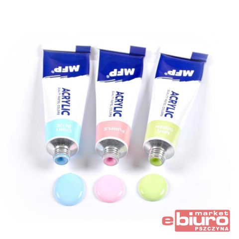 FARBY AKRYLOWE ZESTAW PASTEL I METAL 12X12ML