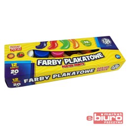 FARBY PLAKATOWE 12 KOLORÓW - 20 ML ASTRA