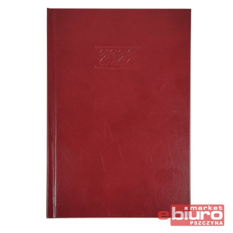 KALENDARZ INFO A5 DZIENNY CZERWONY KRESKA