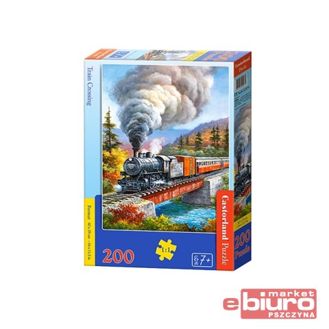 PUZZLE 200 B-222070 TRAIN CROSSING CASTOR