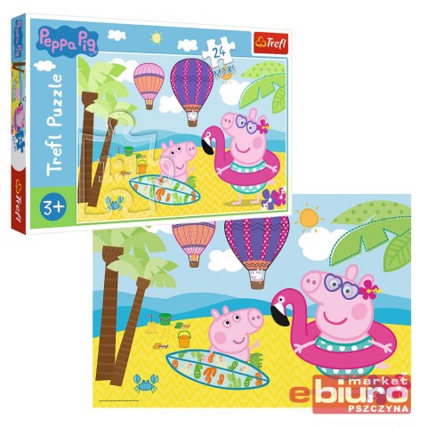 PUZZLE 24 MAXI ŚWINKA PEPPA NA WAKACJACH 14293