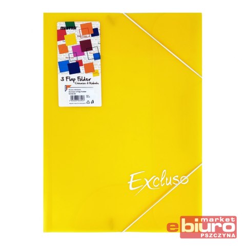 TECZKA OFERTOWA EXCLUSO3 FLAP FOLDER A4 ŻÓŁTA