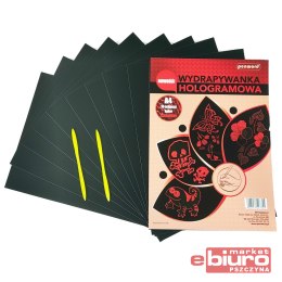 WYDRAPYWANKA HOLOGRAMOWA A4 CZERWONA + 2 RYLCE