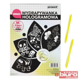 WYDRAPYWANKA HOLOGRAMOWA A4 SREBRNA + 2 RYLCE