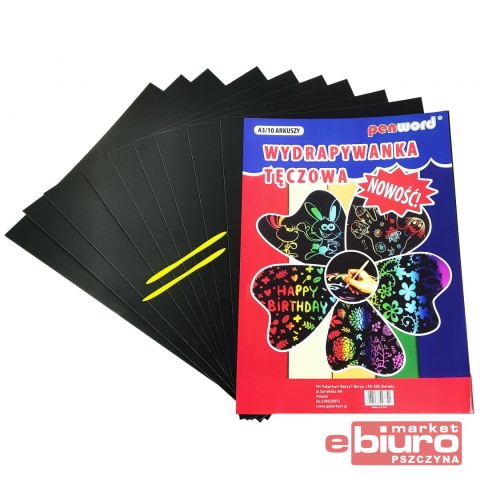 WYDRAPYWANKA TĘCZOWA A3 + 2 RYLCE