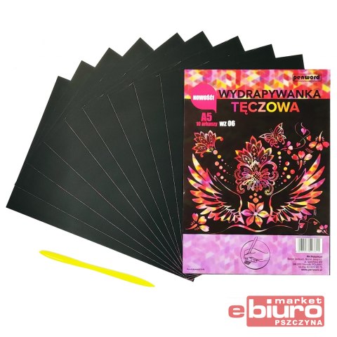 WYDRAPYWANKA TĘCZOWA A5 WZ-06 + RYLEC MULTICOLOR